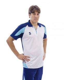 POLO PADEL SOFTEE K3 BLANCO AZUL MARINO